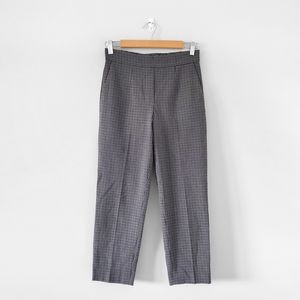 BABATON Aritzia Grey Green Plaid Pull Up Work Trousers Conan Pants